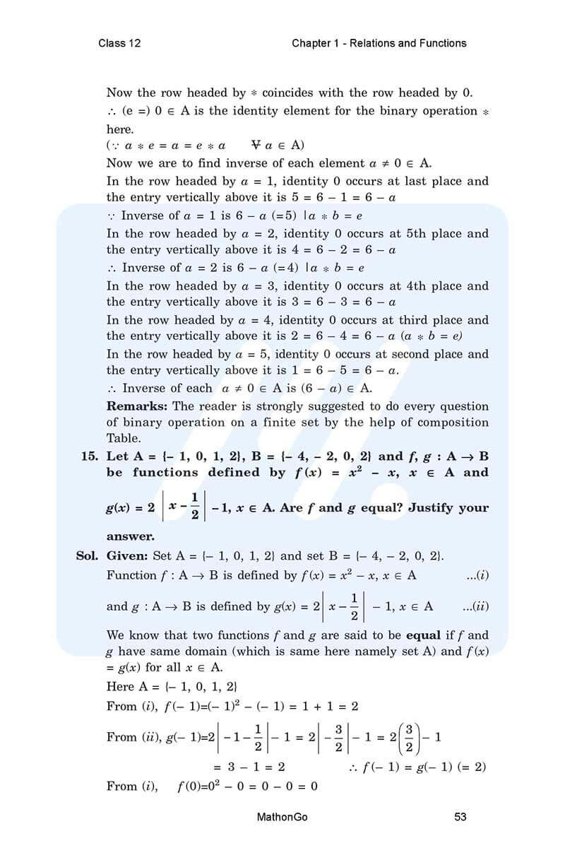 NCERT Solutions for Class 12 Maths Chapter 1 Miscellaneous – MathonGo