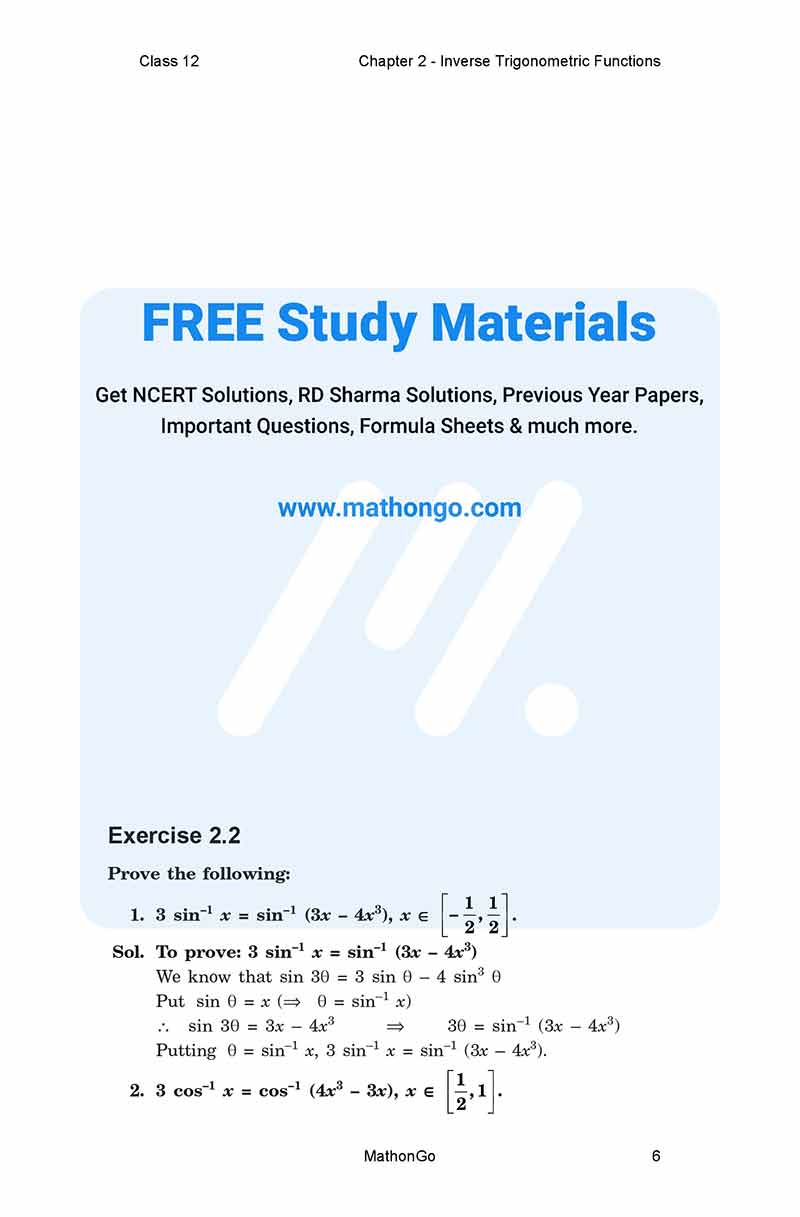 Ncert Solutions For Class 12 Maths Chapter 2 Exercise 2 2 Mathongo