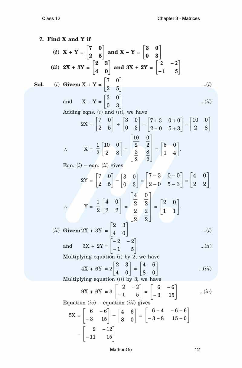 NCERT Solutions for Class 12 Maths Chapter 3 Exercise 3.2 – MathonGo