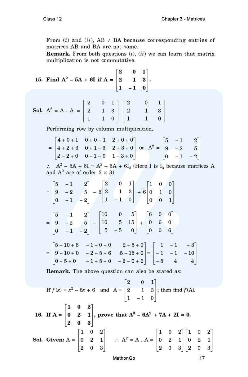 NCERT Solutions for Class 12 Maths Chapter 3 Exercise 3.2 – MathonGo