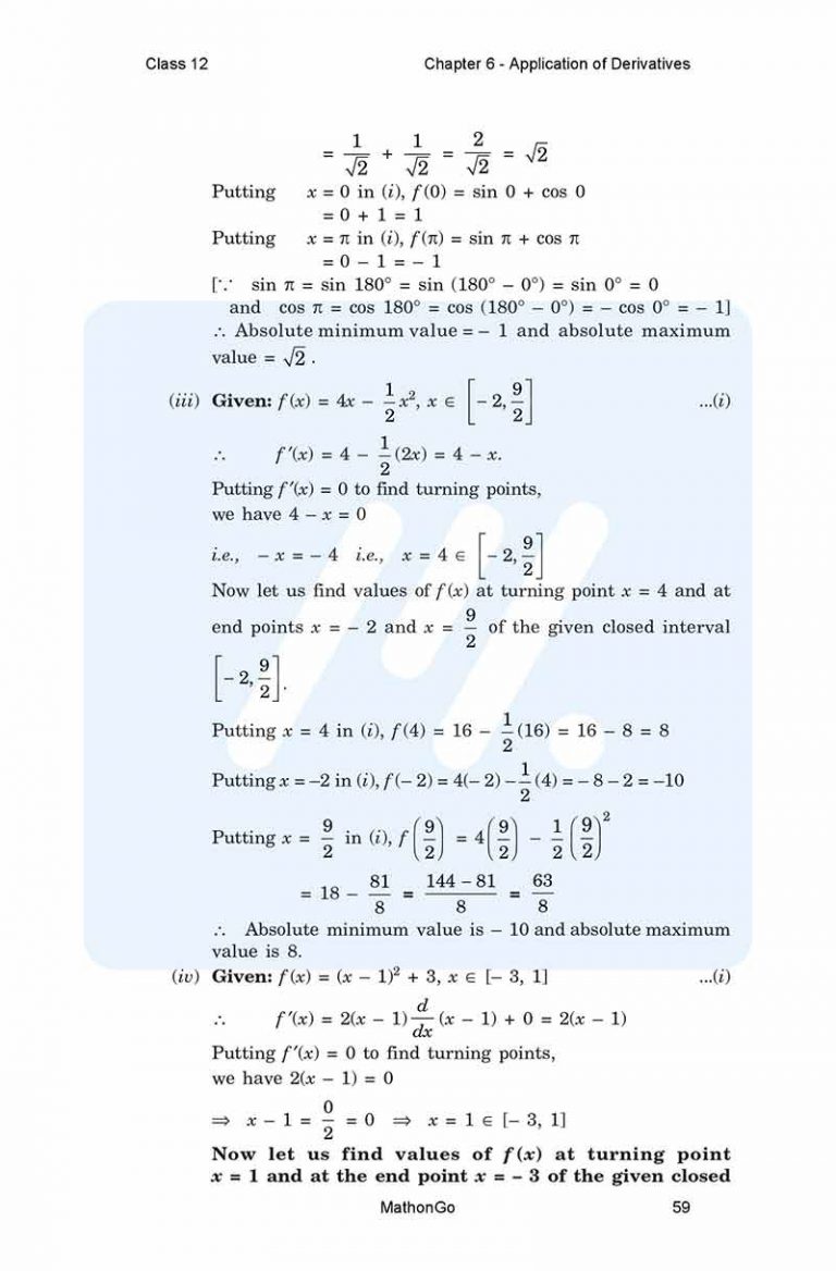 NCERT Solutions for Class 12 Maths Chapter 6 Exercise 6.5 – MathonGo