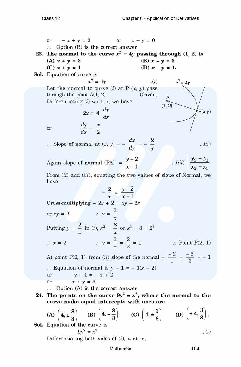 NCERT Solutions for Class 12 Maths Chapter 6 Miscellaneous – MathonGo