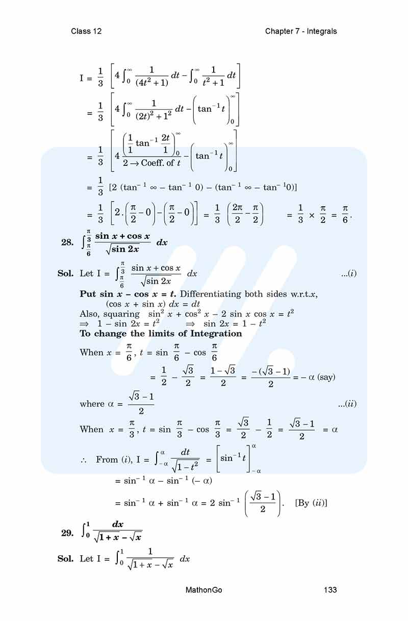 NCERT Solutions for Class 12 Maths Chapter 7 Miscellaneous β MathonGo