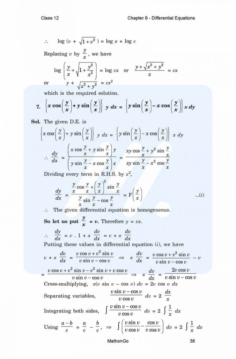 NCERT Solutions for Class 12 Maths Chapter 9 Exercise 9.5 MathonGo