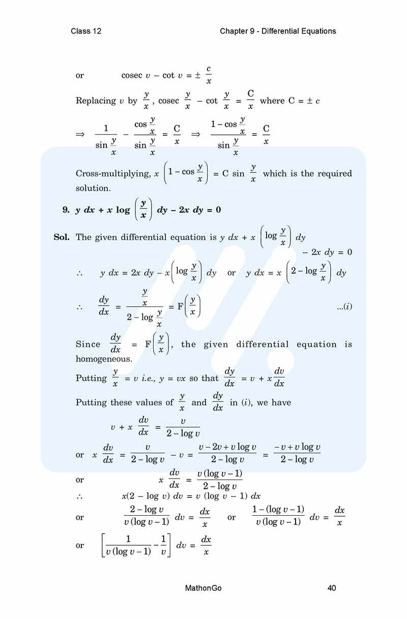 NCERT Solutions for Class 12 Maths Chapter 9 Exercise 9.5 MathonGo