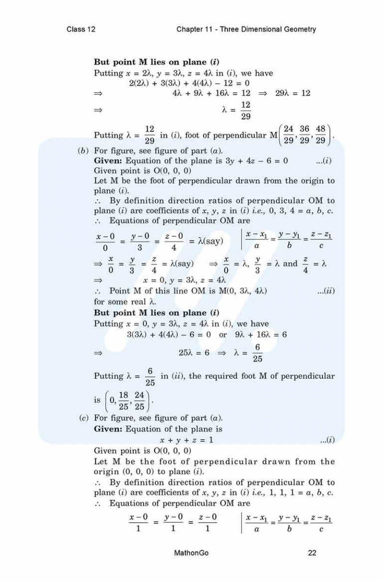 NCERT Solutions For Class 12 Maths Chapter 11 Three Dimensional Ncert solutions for class 12 maths chapter 11 three dimensional