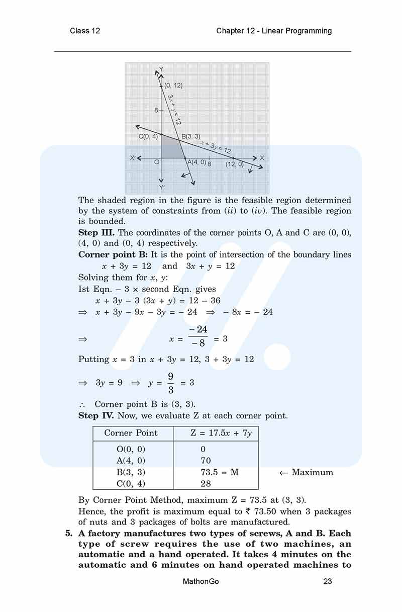 NCERT Solutions for Class 12 Maths Chapter 12 – Linear Programming ...