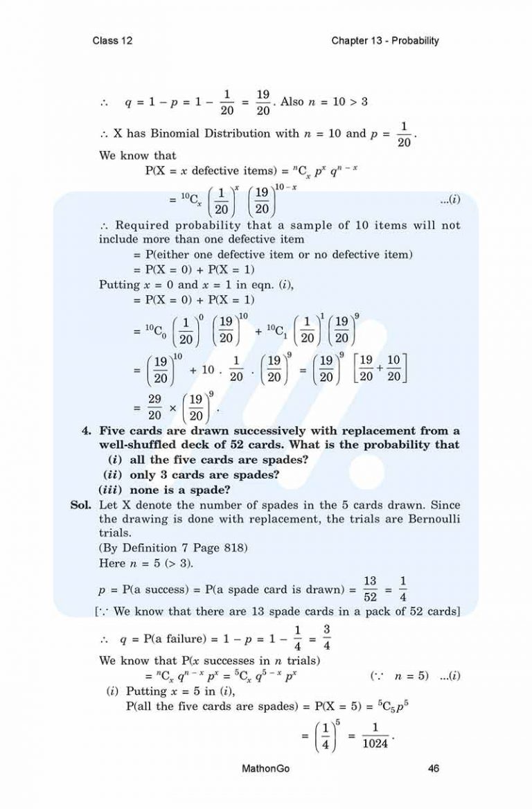 NCERT Solutions for Class 12 Maths Chapter 13 Exercise 13.5 – MathonGo