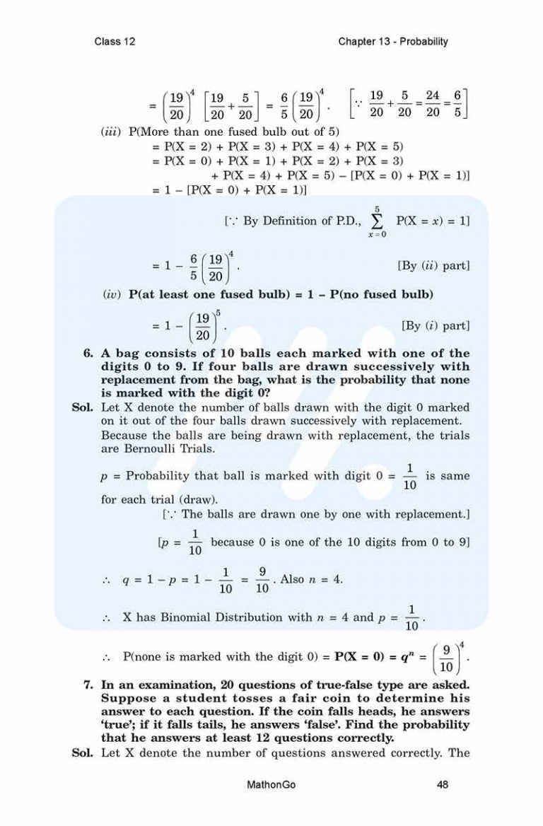 NCERT Solutions for Class 12 Maths Chapter 13 Exercise 13.5 – MathonGo