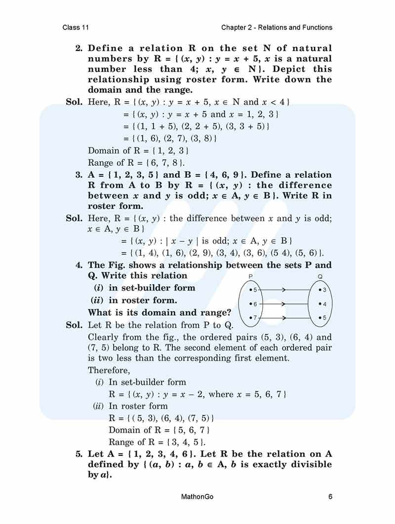 NCERT Solutions for Class 11 Maths Chapter 2 – Relations and Functions ...