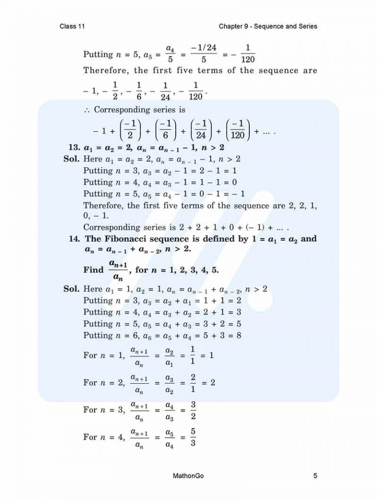 Ncert Solutions For Class 11 Maths Chapter 9 Exercise 9 1 Mathongo