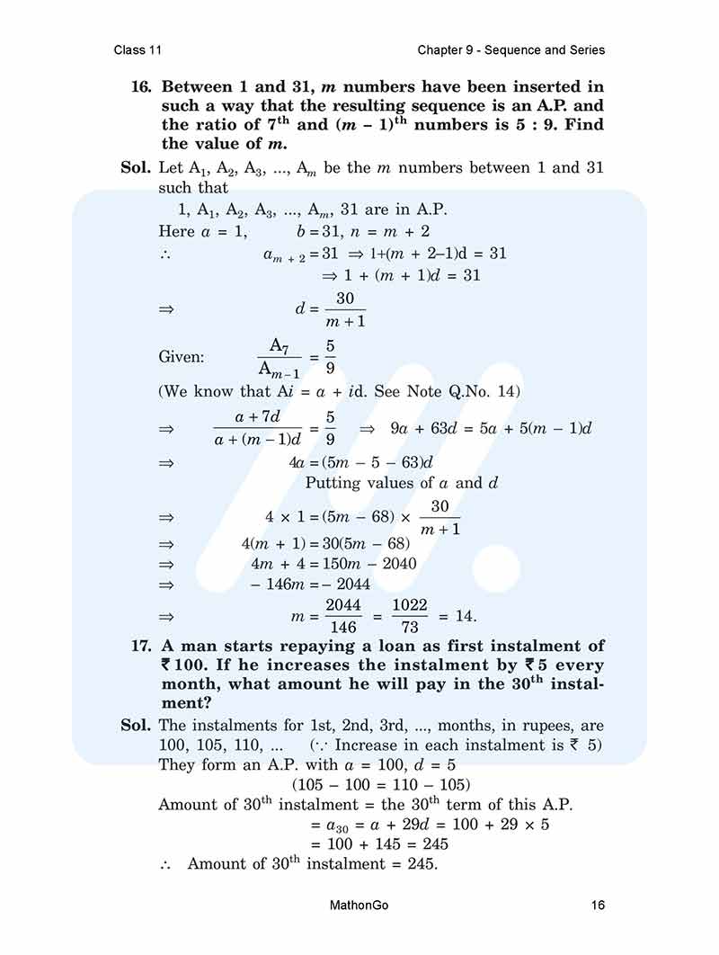 Ncert solutions for class 11 maths chapter 9 exercise 9 2 mathongo
