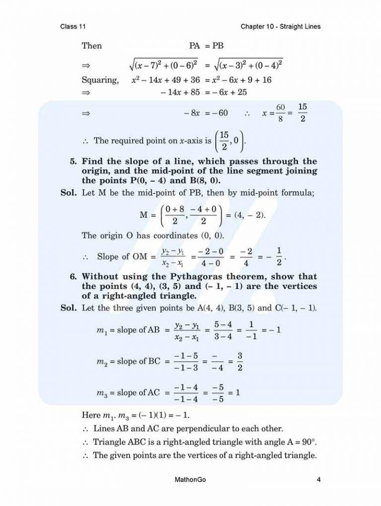Ncert Solutions For Class 11 Maths Chapter 10 Exercise 10 1 Mathongo