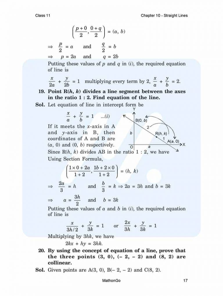 NCERT Solutions for Class 11 Maths Chapter 10 Exercise 10.2 – MathonGo