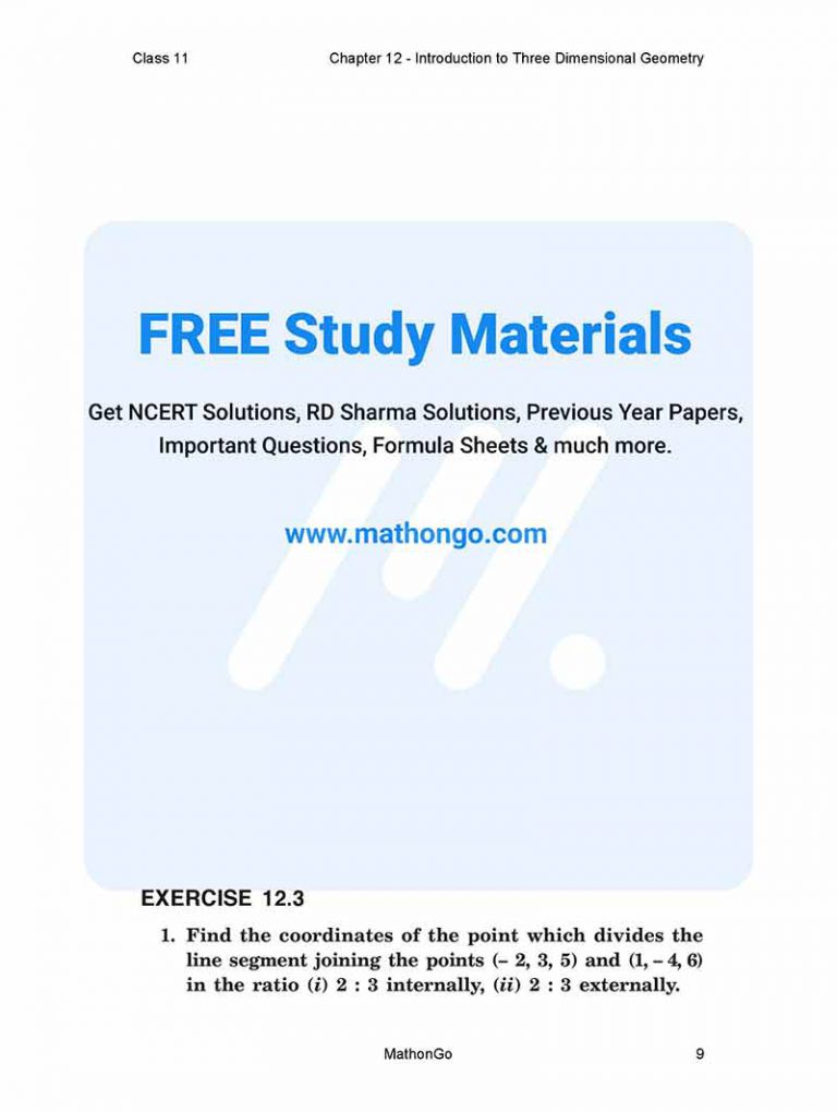 NCERT Solutions for Class 11 Maths Chapter 12 Exercise 12.3 – MathonGo