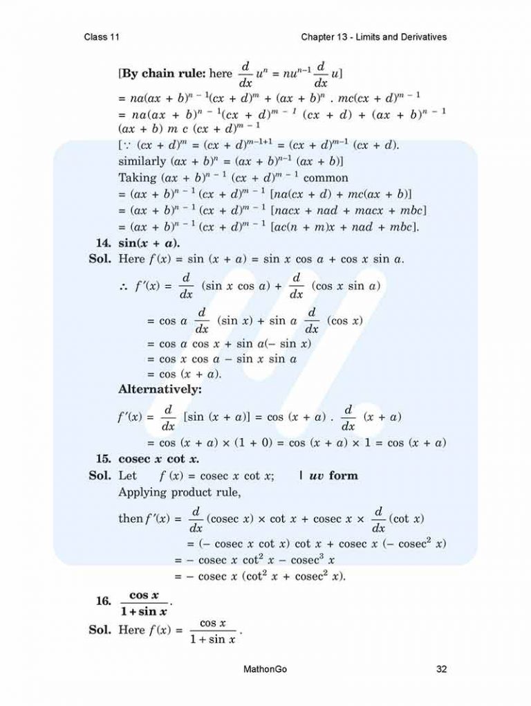 NCERT Solutions for Class 11 Maths Chapter 13 Miscellaneous – MathonGo