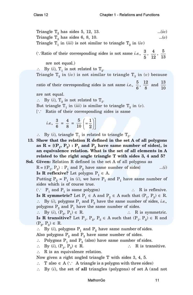 NCERT Solutions for Class 12 Maths Chapter 1 Exercise 1.1 – MathonGo