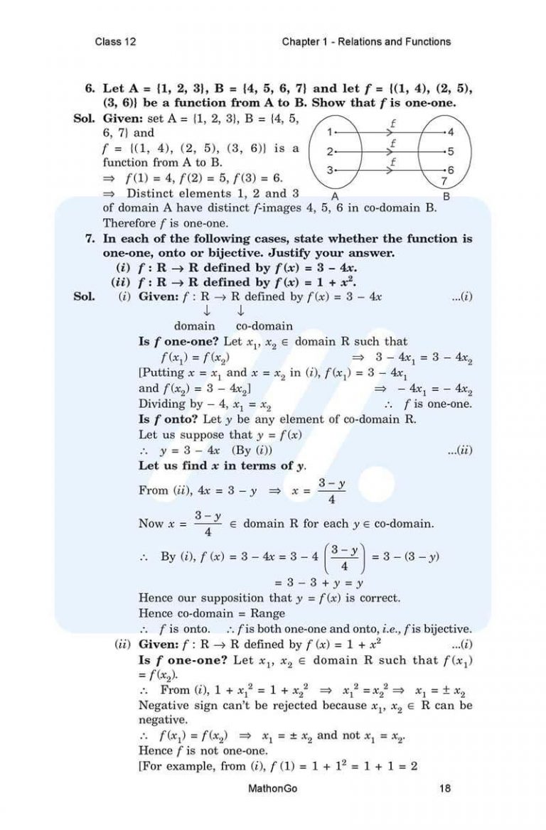 NCERT Solutions for Class 12 Maths Chapter 1 Exercise 1.2 – MathonGo