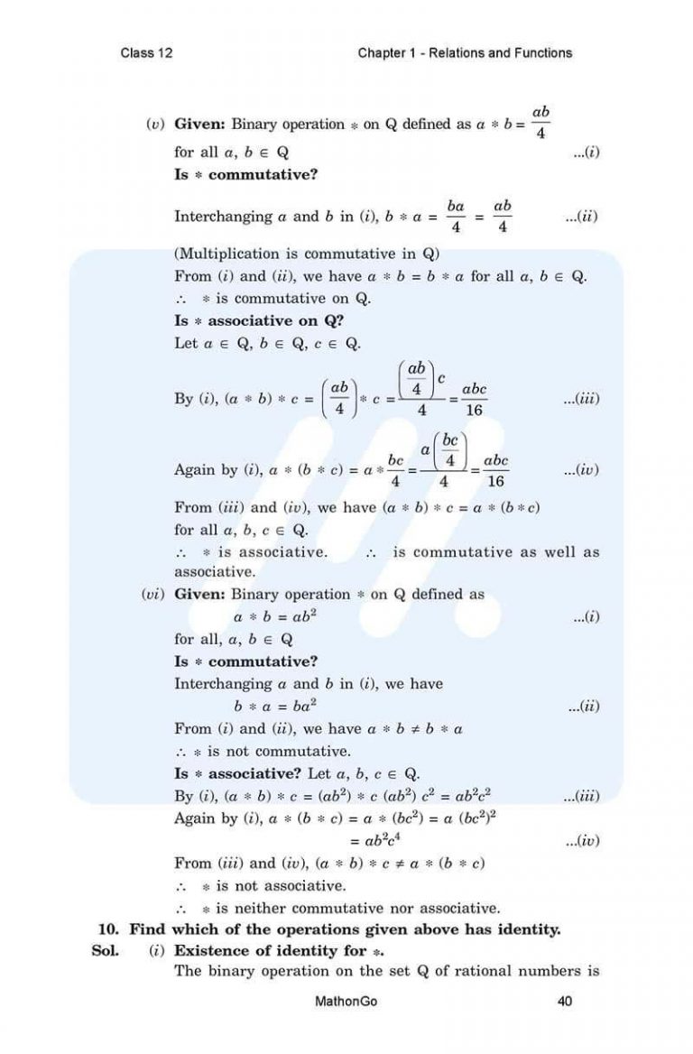NCERT Solutions for Class 12 Maths Chapter 1 Exercise 1.4 – MathonGo