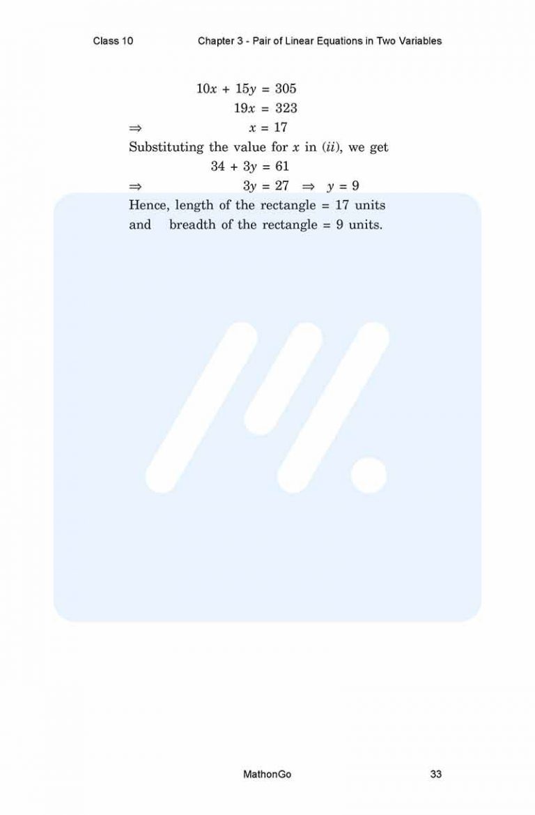 Ncert Solutions For Class 10 Maths Chapter 3 Pair Of Linear Equations In Two Variables Mathongo Ncert Solutions For Class 10 Maths Chapter 3 Pair Of Linear Equations In Two Variables Mathongo