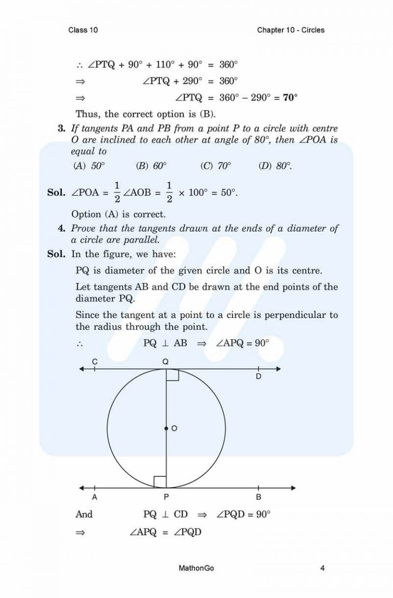 NCERT Solutions For Class 10 Maths Chapter 10 Exercise 10 2 MathonGo