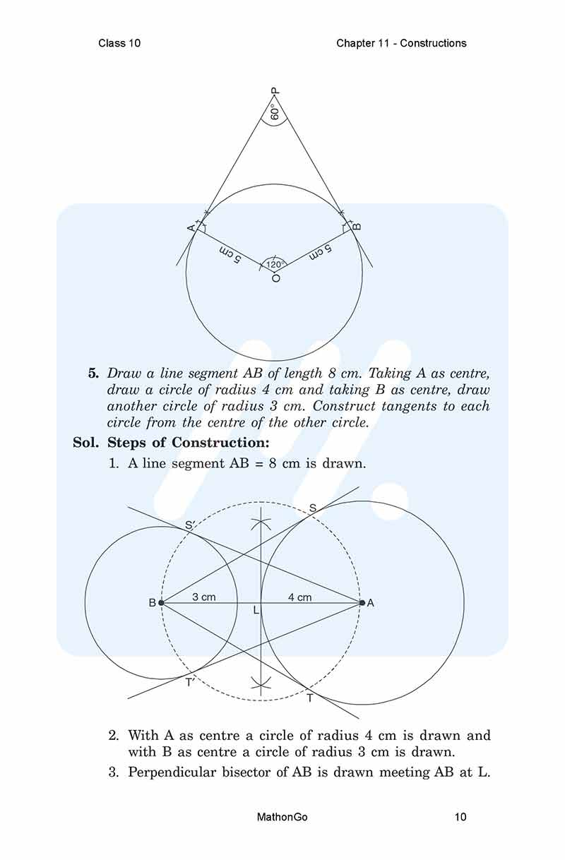 NCERT Solutions for Class 10 Maths Chapter 11 – Constructions – MathonGo