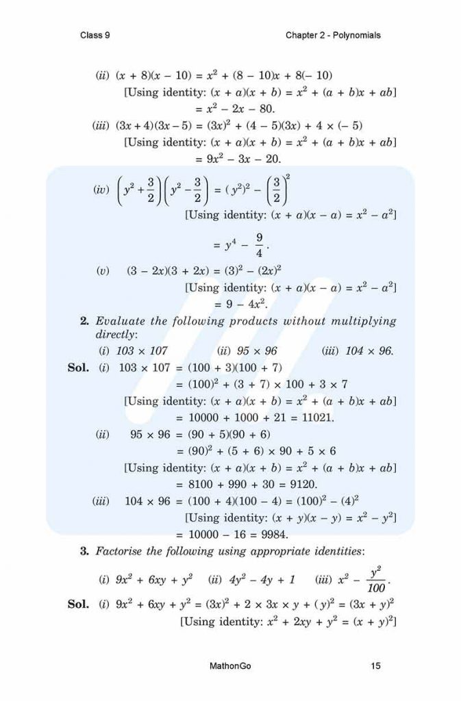 Ncert Solutions For Class 9 Maths Chapter 2 Exercise 2 5 Mathongo