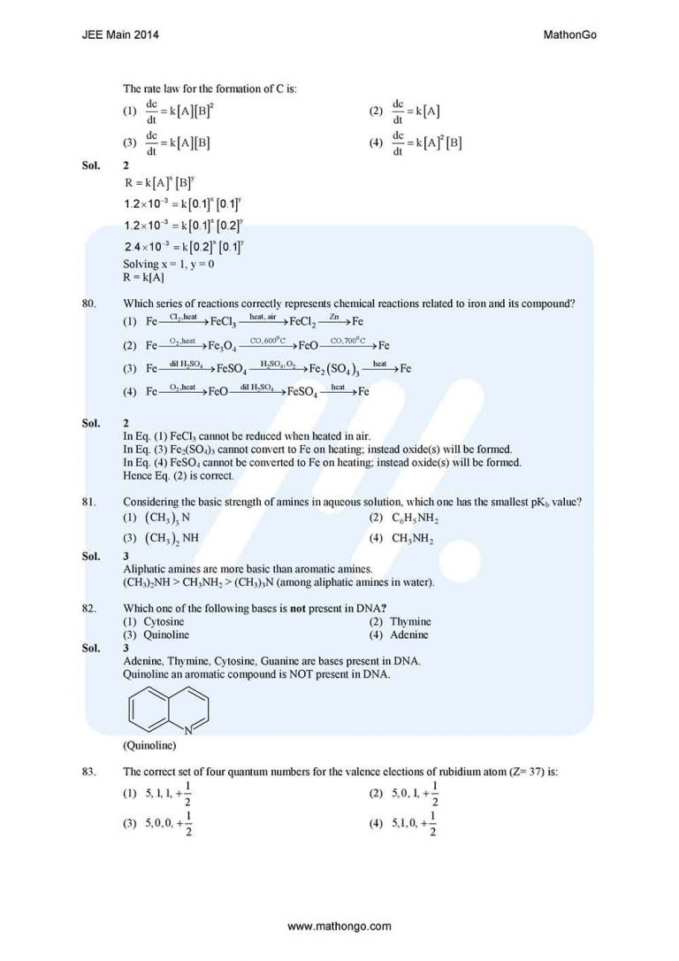 Jee main 2014 previous year question paper with answer keys mathongo