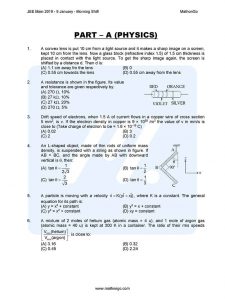 JEE Main 2019 Question Paper with Answer Keys (9th Jan – Morning
