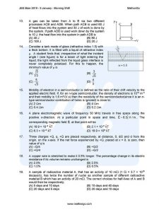 JEE Main 2019 Question Paper with Answer Keys (9th Jan – Morning