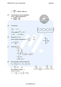 JEE Main 2019 Question Paper with Answer Keys (9th April – Morning
