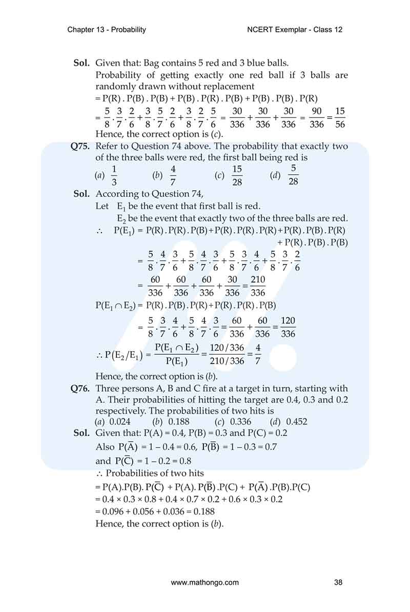 Ncert exemplar for class 12 maths chapter 13 mathongo