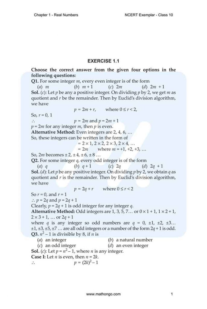 NCERT Exemplar For Class 10 Maths Chapter 1 MathonGo