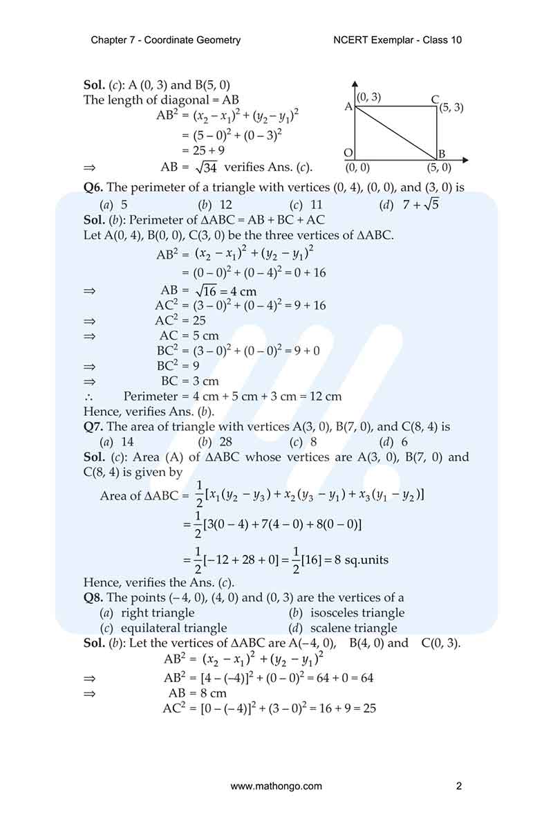 NCERT Exemplar for Class 10 Maths Chapter 7 – MathonGo