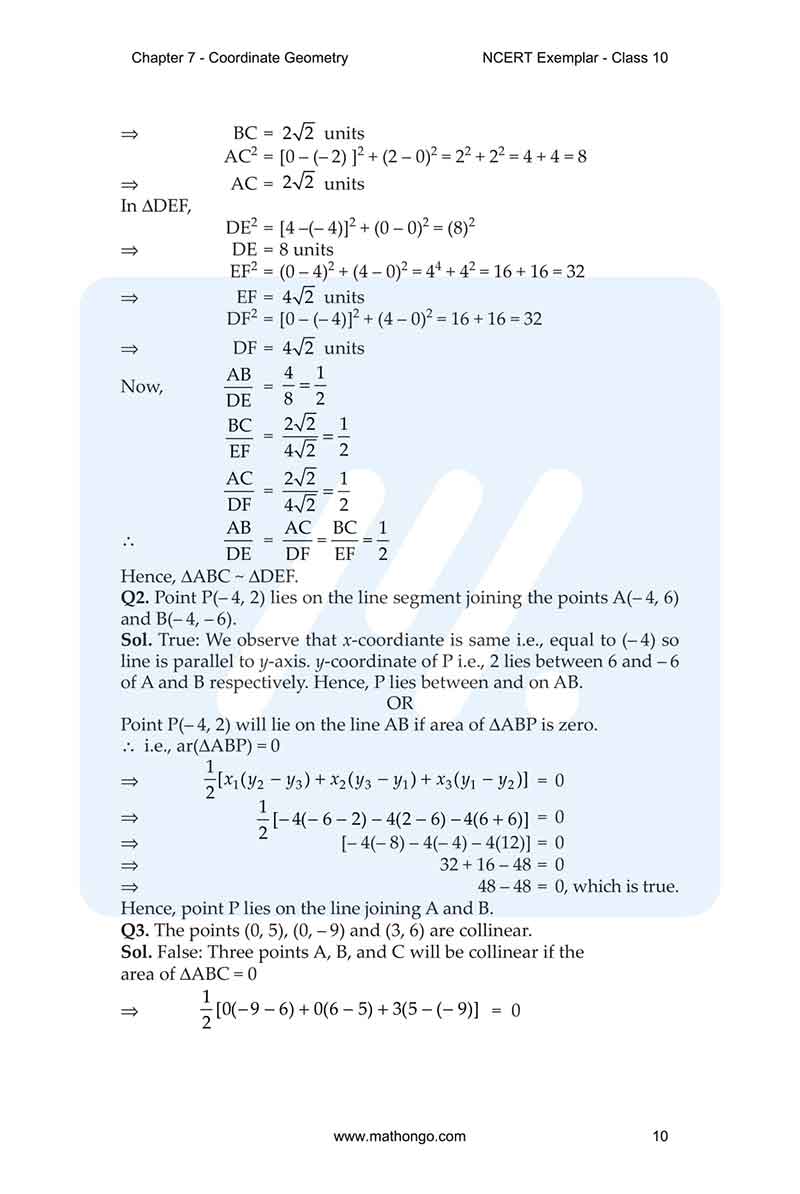 NCERT Exemplar for Class 10 Maths Chapter 7 – MathonGo