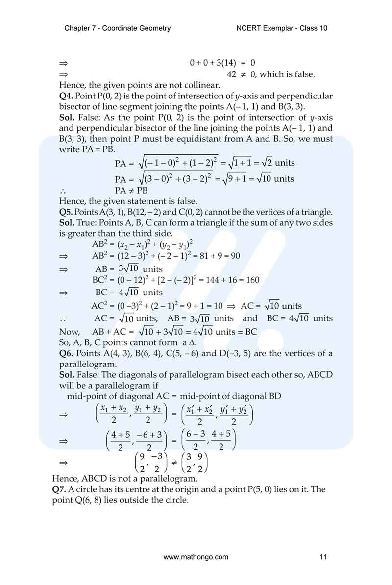 NCERT Exemplar for Class 10 Maths Chapter 7 – MathonGo