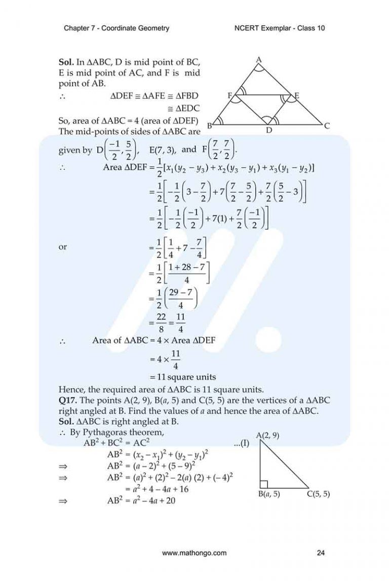 NCERT Exemplar for Class 10 Maths Chapter 7 – MathonGo