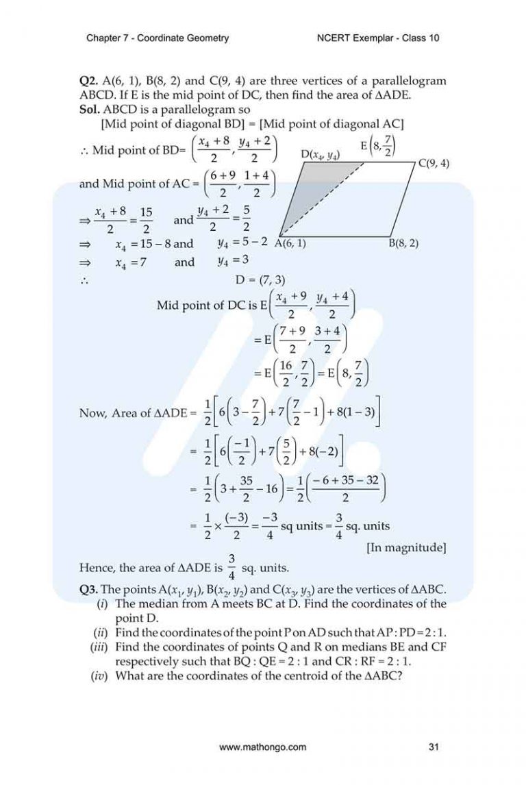 NCERT Exemplar for Class 10 Maths Chapter 7 – MathonGo