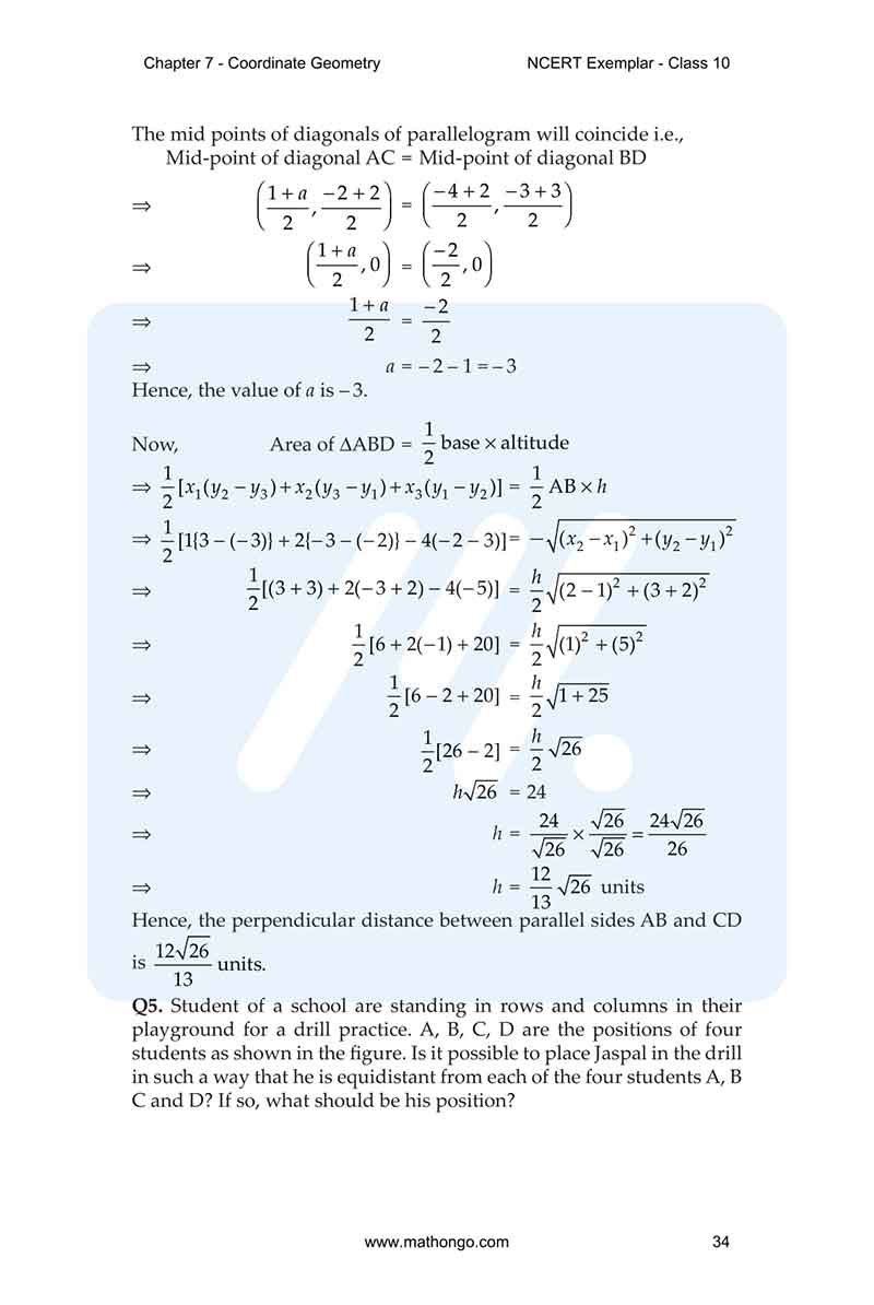 NCERT Exemplar for Class 10 Maths Chapter 7 – MathonGo