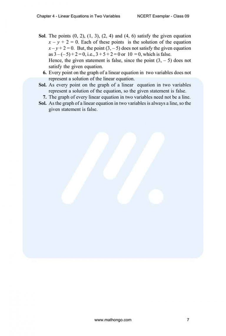 NCERT Exemplar for Class 9 Maths Chapter 4 MathonGo