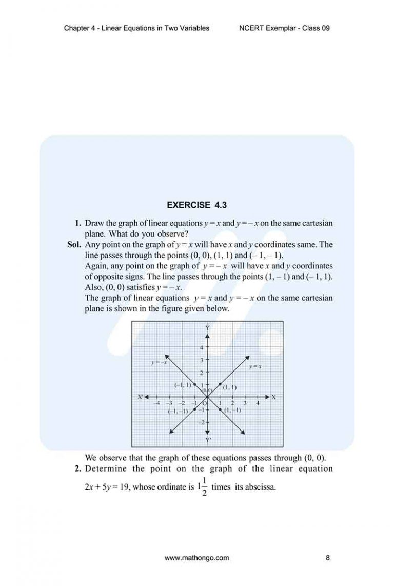 NCERT Exemplar for Class 9 Maths Chapter 4 MathonGo