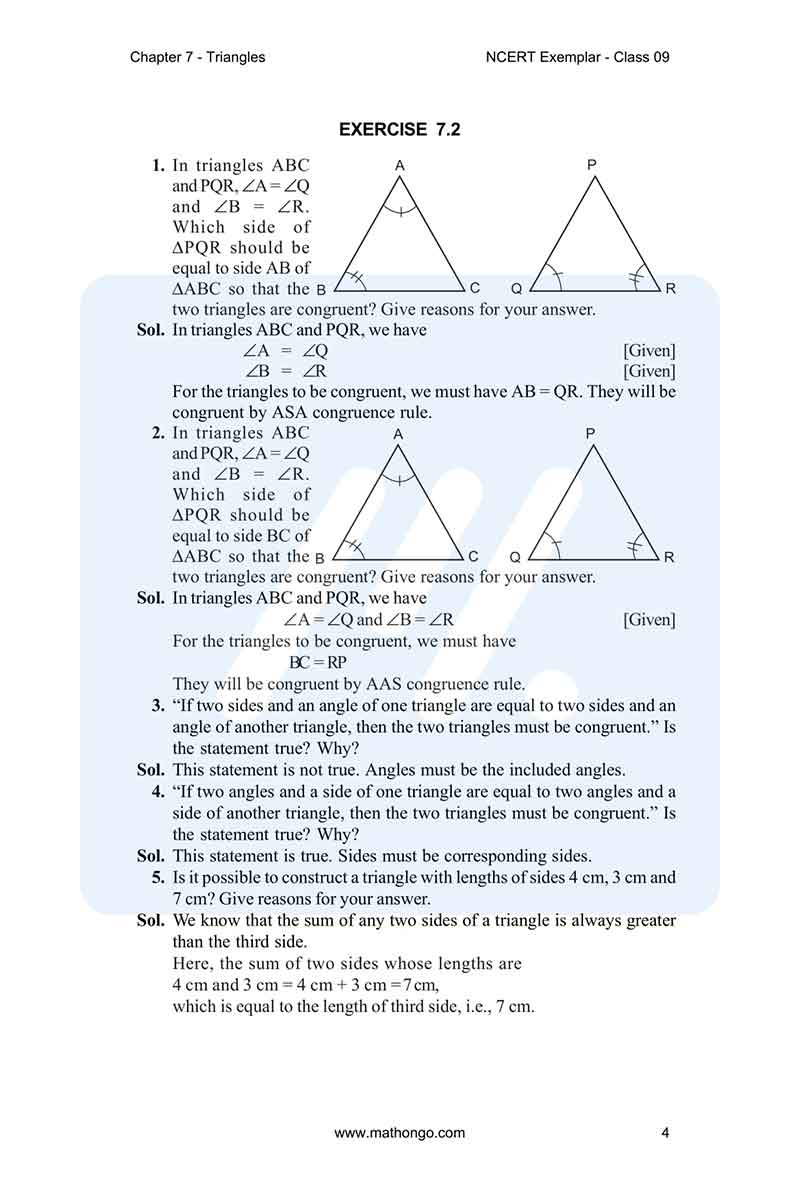 Ncert exemplar for class 9 maths chapter 7 mathongo