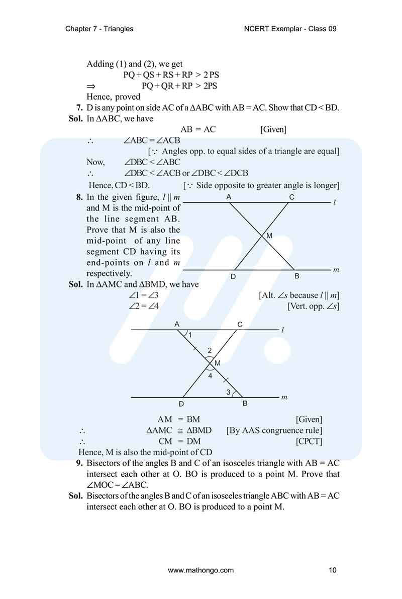 Ncert exemplar for class 9 maths chapter 7 mathongo