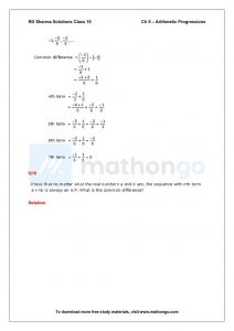 RD Sharma Class 10 Solutions Chapter 5 – Arithmetic Progressions – MathonGo