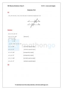 RD Sharma Class 9 Solutions Chapter 10 – Lines and Angles – MathonGo